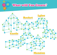 Load image into Gallery viewer, Obuby Kids Construction Fort Building Kit 120 Pieces Ultimate Forts Builder Gift.