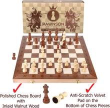 Load image into Gallery viewer, Chess 17 Pawnson Staunton Chess Board Game -