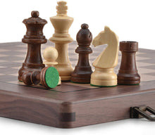 Load image into Gallery viewer, Contemporary chess Tournament Classic 15" German Knight Wooden Checkers Set -