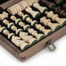 Load image into Gallery viewer, Contemporary chess Tournament Classic 15" German Knight Wooden Checkers Set -