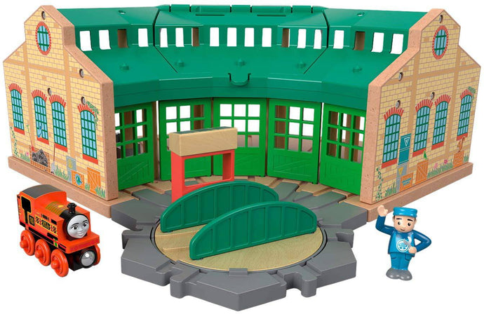 Fisher Price Thomas and Friends Wooden Railway Tidmouth Sheds - 