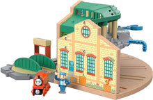Load image into Gallery viewer, Fisher Price Thomas and Friends Wooden Railway Tidmouth Sheds -