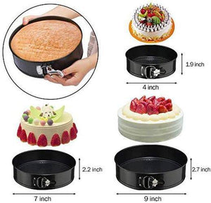 GEEKHOM Springform Cake Pan Set of 3 Nonstick Leakproof Cheesecake Pans - 