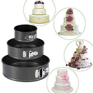 GEEKHOM Springform Cake Pan Set of 3 Nonstick Leakproof Cheesecake Pans - 
