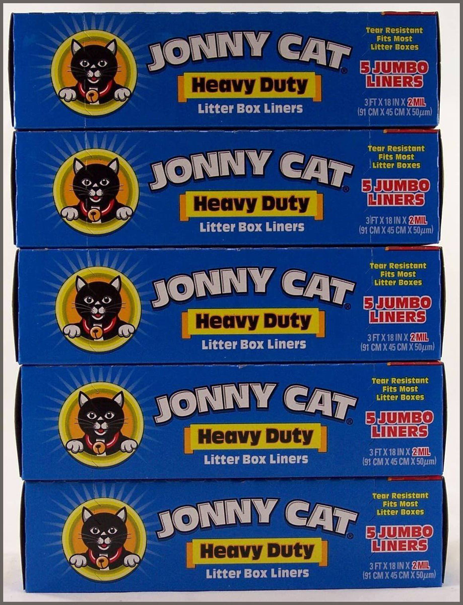 Jonny Cat Litter Box Liners Heavy Duty Jumbo 5 Per Box (5 Pack/Boxes