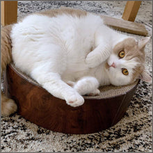 Load image into Gallery viewer, Necoichi Cozy Cat Scratcher Bowl (Dark Cherry) -