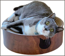 Load image into Gallery viewer, Necoichi Cozy Cat Scratcher Bowl (Dark Cherry) -