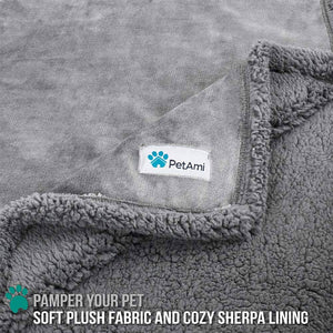 PetAmi WATERPROOF Dog Blanket for Bed, Couch, Sofa | Waterproof Dog Bed Cover - 