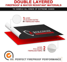 Load image into Gallery viewer, ROLOWAY Large (17 x 12 x 5.8 inches) Fireproof Bag, XL Fireproof Document Bags -