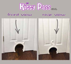 The Kitty Pass Interior Cat Door Hidden Litter Box Pet Door for Cats up to 21 lb - 