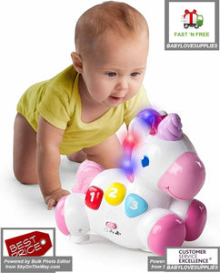 Unicorn Toy  Glow Unicorn Toy Pink for infants baby Toys entertain play fun gift - 