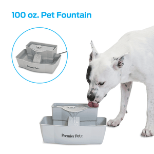 100 oz. Pet Fountain Automatic Water Fountain for Dogs and Cats  Premier Pet - 