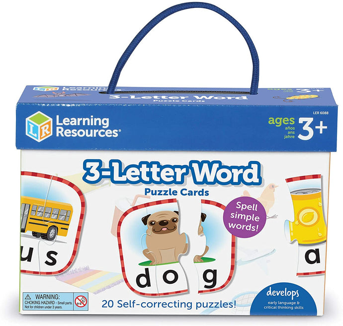 Learning Resources 3-Letter Word Puzzle Cards - 