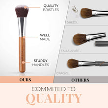 Load image into Gallery viewer, 13 Bamboo Makeup Brushes Professional Set Vegan &amp; Cruelty Free - 

