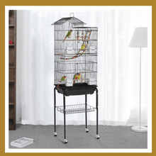 Load image into Gallery viewer, 62.4&quot;  Metal Bird Cage with Detachable Stand - 
