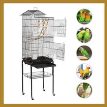 Load image into Gallery viewer, 62.4&quot;  Metal Bird Cage with Detachable Stand - 
