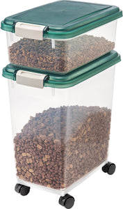 Airtight Pet Food & Treat Storage Container IRIS USA Combo Green - 
