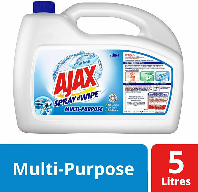 Ajax Spray n' Wipe Multi-Purpose Kitchen & Bathroom Household Cleaner 5L Bulk - 