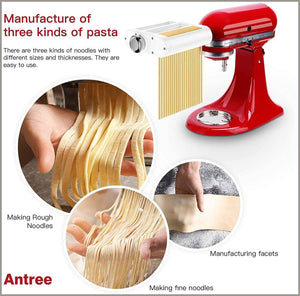 ANTREE Pasta Roller Cutter Attachment 3-in-1 Set - 