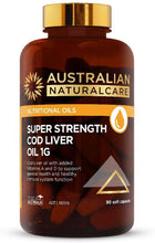 Load image into Gallery viewer, Australian NaturalCare Nutritional  Super Cod Liver Oil 1g - 
