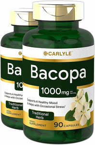 Bacopa Monnieri 1000 mg Brain development Non GMO Gluten Free - 