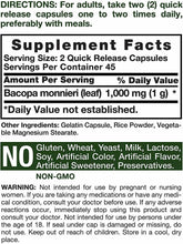 Load image into Gallery viewer, Bacopa Monnieri 1000 mg Brain development Non GMO Gluten Free - 
