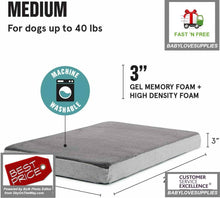 Load image into Gallery viewer, BarkBox Thick Orthopedic Gel Memory Foam Enhanced Dog Bed - 
