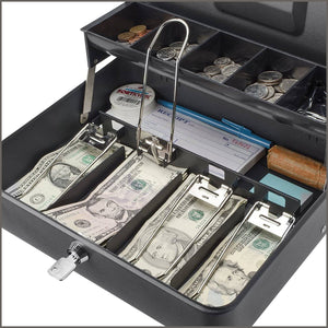 BARSKA Unisex Standard Register Style Cash Box with Key Lock - 