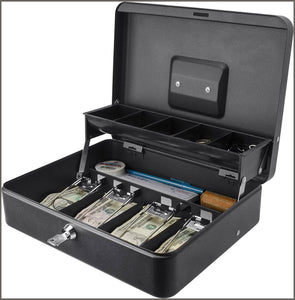BARSKA Unisex Standard Register Style Cash Box with Key Lock - 