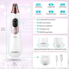 Load image into Gallery viewer, Blackhead Remover Pore Vacuum Xpreen Pore Cleaner Rechargeable Comedone Suction - 
