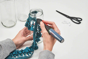Bosch Gluey Cordless Hot Glue Pen, Smoky Gray (with 20 Glue Sticks, Gray, Box) - 