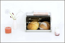 Load image into Gallery viewer, Brabantia Roll Top Bread Bin, Medium, Matt Steel - 
