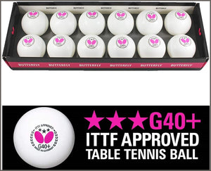Butterfly G40+ 3 Star Table Tennis Balls - 