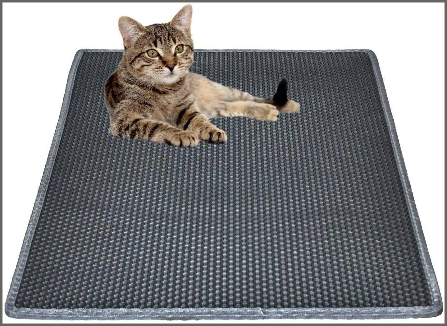 Cat Litter Mat, Kitty Litter Trapping Mat, Honeycomb Double Layer Mats, No  Phthalate, Urine Waterproof, Easy Clean, Scatter Control, Catcher Litter  Tray Box Rug Carpet,Gray 