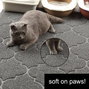 Cat Litter Mat, XL Super Size, Phthalate Free, Easy to Clean, Durable, Soft - 