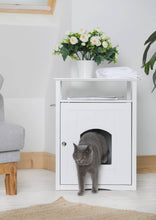 Load image into Gallery viewer, Cat Washroom Litter Box Cover Zooville Night Stand Pet House - 

