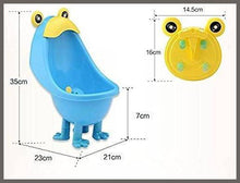 Load image into Gallery viewer, CdyBox Baby Wall Mounted Training Urinal Children Potty Toilet with Funny Whirling Target (Blue) - 
