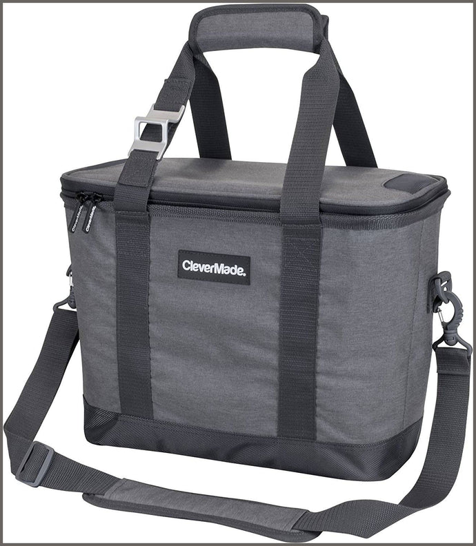CleverMade Collapsible Cooler Bag with Shoulder Strap: Insulated