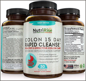 Colon Cleanser Detox for Weight Loss. 15 Day Fast-Acting Extra