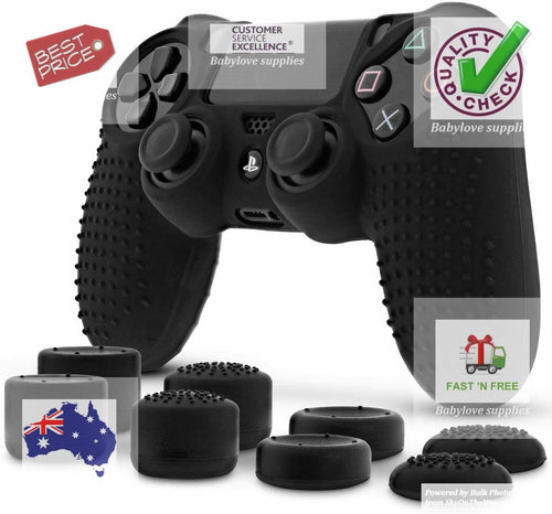 Controller Skin  PS4 Controller Skin 8 Thumb Grips  Anti-Slip Silicone Grip Cove - 