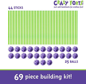 Crazy Forts  Purple  69 Pieces building fun structures - 