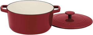 Cuisinart CI650-25CR Chef's Classic Enameled Cast Iron 5-Quart Round Red - 