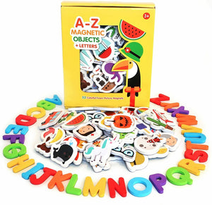 Curious Columbus Magnetic Alphabet Objects Set 52 gift Educational - 