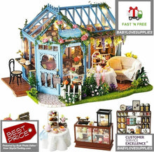 Load image into Gallery viewer, CUTEBEE Dollhouse Miniature with Furniture, DIY Dollhouse Kit Plus Dust Proof - 
