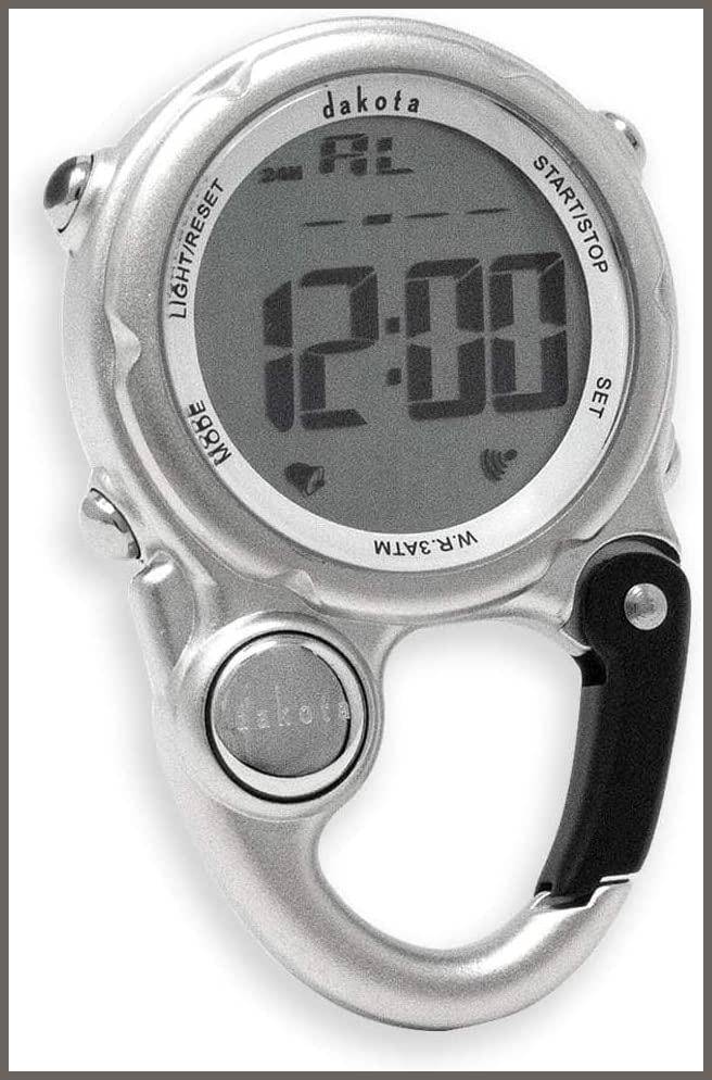 Dakota Digital Clip Mini Watch Water Resistant Silver