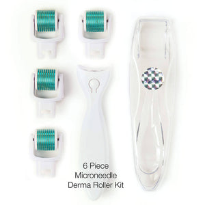 Derma Roller Microneedle 6 Piece Kit DERMAROLL by Prosper Beauty Face Roller - 
