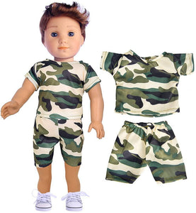 Ebuddy Boy Doll Clothes Include 5 Outfits and 2 Pairs Shoes For 18 inch Dolls - 
