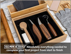 Elemental Tools 9pc Wood Carving Set - 
