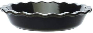 Emile Henry Made in France 9 Inch Pie Dish, Charcoal - 