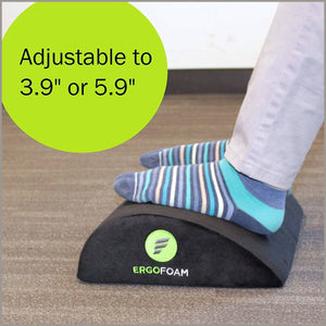 ErgoFoam Adjustable Desk Foot Rest for Added Height - 